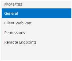 properties of the app